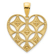 14ky Fancy Heart Pendant