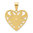 14ky Fancy Heart Pendant