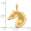 14k Sandblasted Horse Head Charm