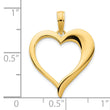 14k  Open Heart Pendant