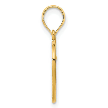 14k Fancy Open Heart Pendant