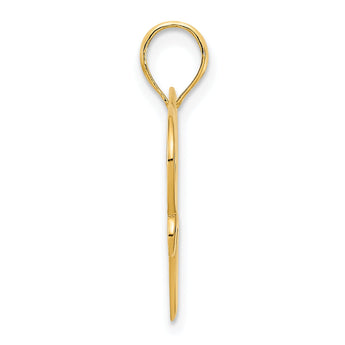 14ky Heart in a Heart Pendant