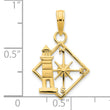 14k Lighthouse Compass Pendant