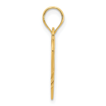 14ky Epoxy Te Amo Heart  Charm