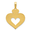 14ky Cut Out Heart Pendant
