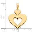 14ky Cut Out Heart Pendant