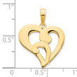 14ky Fancy Heart Pendant