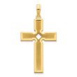 14k Polished and Satin Cross Pendant