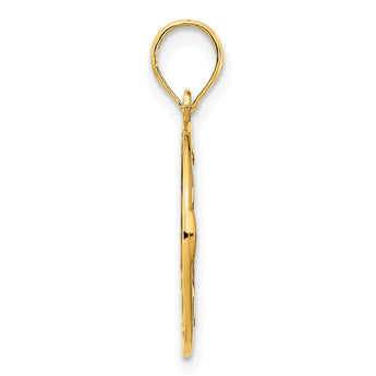 14k Claddagh Circle Pendant