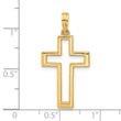 14k Polished Cross Pendant