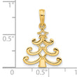 14k Polished Christmas Tree Pendant