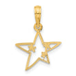 14k Polished Stars Pendant