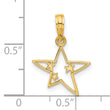 14k Polished Stars Pendant