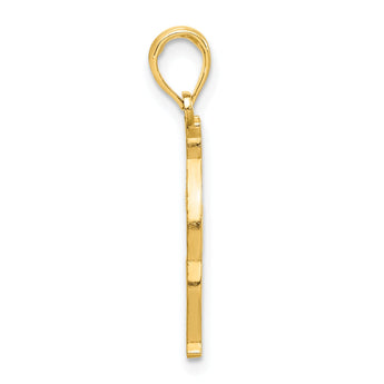 14k Polished Cat Sitting Pendant