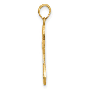 14k Fancy Cross Charm