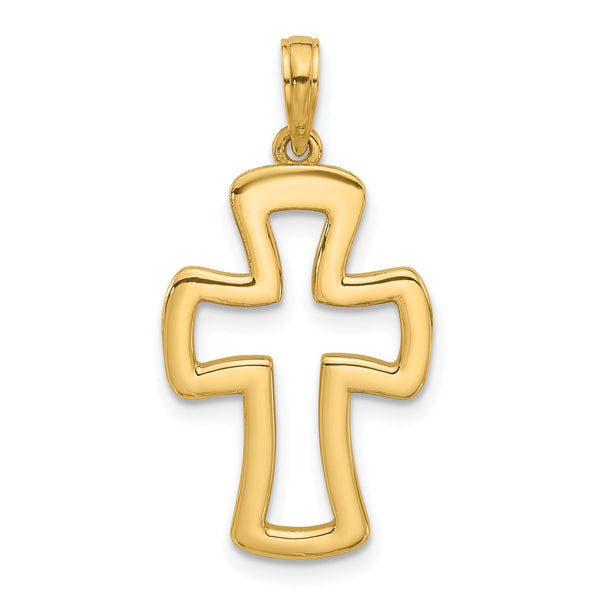 14k Fancy Cross Charm