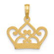 14K Polished Fancy Crown Charm