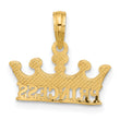 14K Polished PRINCESS Crown Charm