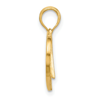 14K Polished Fancy Wings and Heart Charm