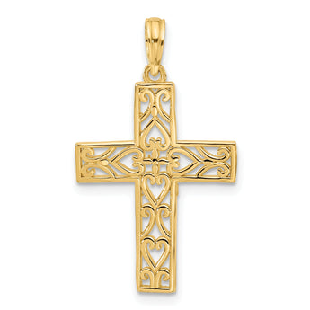 14KY Fancy Cross Charm