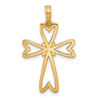 14KY Fancy Cross Charm
