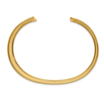 14K 37mm Polished Cuff Bangle - Birthstone Company