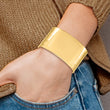 14K 37mm Polished Cuff Bangle - Birthstone Company