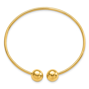 14K Polished Flexible Bangle 6.5 in - Birthstone Company