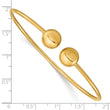 14K Polished Flexible Bangle 6.5 in - Birthstone Company