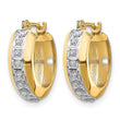 14K Gold Diamond Huggy Hoop Earrings with Polished Finish Elegant and Lightweight - Birthstone Company