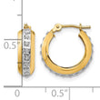 14K Gold Diamond Huggy Hoop Earrings with Polished Finish Elegant and Lightweight - Birthstone Company