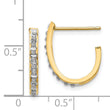 14k Diamond Fascination Post J Hoop Earrings