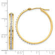 14K Gold Diamond Hoop Earrings with Polished Finish Elegant Hinged Design