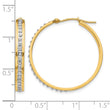 14K Gold Diamond Hoop Earrings with Polished Finish Elegant Hinged Design - Birthstone Company