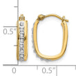 14k Diamond Fascination Squared Hinged Hoop Earrings - Birthstone Company