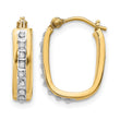 14k Diamond Fascination Squared Hinged Hoop Earrings - Birthstone Company