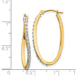 14K Gold Diamond Twist Hoop Earrings with Polished Finish Elegant and Lightweight