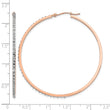 14K Rose Gold Diamond Accent Round Hoop Earrings Polished Elegant Design by - Birthstone Company