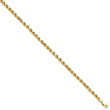 14K 7 inch 4.9mm Semi Solid Diamond-cut Rope with Lobster Clasp Chain