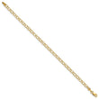 14KY Solid Double Link Charm Bracelet