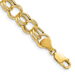 14k Hollow Double Link Charm Bracelet