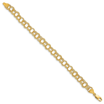 14k Solid Triple Link Charm Bracelet