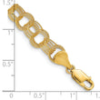 14k Solid Triple Link Charm Bracelet