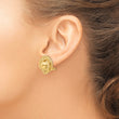 14k Polished & Twisted Fancy Omega Back Post Earrings