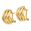 14k Polished Fancy Omega Back Post Earrings