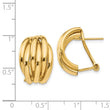 14k Polished Fancy Omega Back Post Earrings