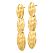 14k Polished Hammered Dangle Earrings