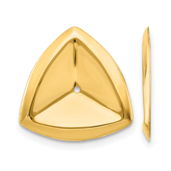 14k Polished Triangle Earring Jackets - Birthstone Company