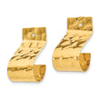 14k Polished Hammered Earring Jackets - Birthstone Company