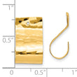 14k Polished Hammered Earring Jackets